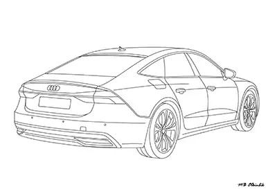 Audi A7 – Araba Boyama Sayfası