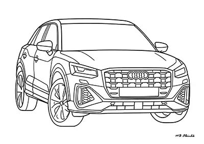Audi Q2 – Araba Boyama Sayfası