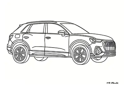 Audi Q3 – Araba Boyama Sayfası