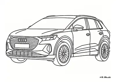 Audi Q4 – Araba Boyama Sayfası