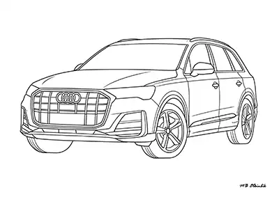Audi Q7 – Araba Boyama Sayfası