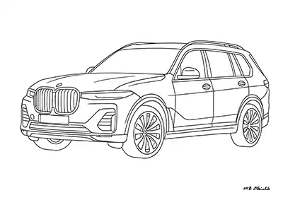 BMW X7 – Araba Boyama Sayfası