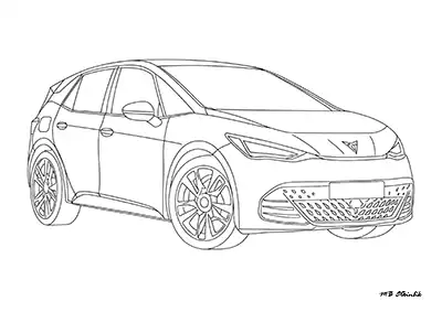Cupra Born – Araba Boyama Sayfası