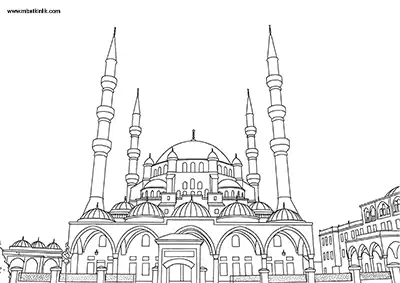 Kırıkkale Nur Camii Boyama Sayfası