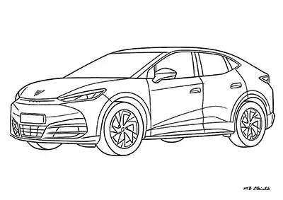 Cupra Tavascan – Araba Boyama Sayfası