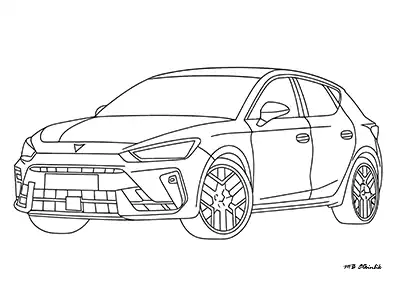 Cupra Leon – Araba Boyama Sayfası