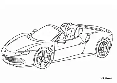 Ferrari 216 GTS – Araba Boyama Sayfası