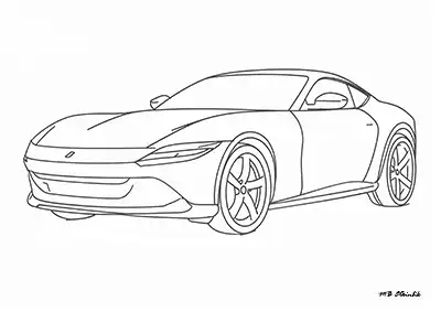 Ferrari Amalfi – Araba Boyama Sayfası
