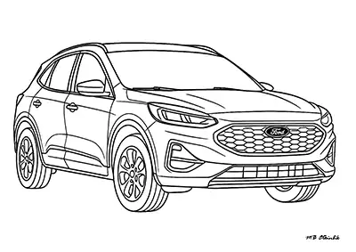 Ford Kuga – Araba Boyama Sayfası