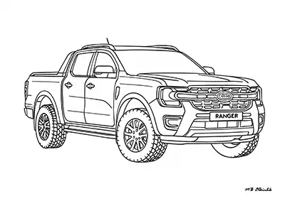 Ford Ranger – Araba Boyama Sayfası