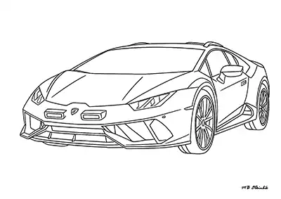 Lamborghini Huracan – Araba Boyama Sayfası