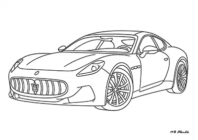 Maserati Granturismo – Araba Boyama Sayfası