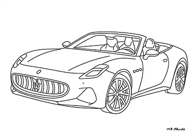 Maserati Grancabrio – Araba Boyama Sayfası