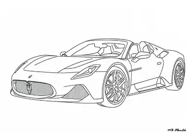 Maserati MC20 Cielo – Araba Boyama Sayfası