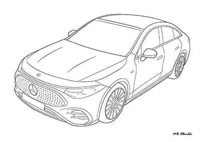Mercedes CLA Sedan – Araba Boyama Sayfası