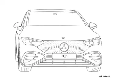 Mercedes EQE – Araba Boyama Sayfası
