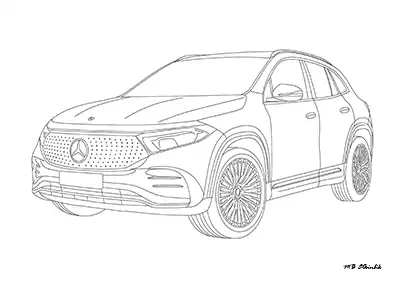Mercedes EQA – Araba Boyama Sayfası