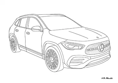 Mercedes GLA – Araba Boyama Sayfası