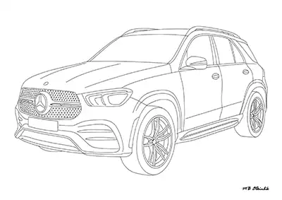 Mercedes GLE – Araba Boyama Sayfası