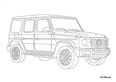 Mercedes G-Serisi – Araba Boyama Sayfası