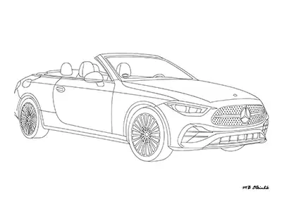 Mercedes CLE Cabriolet – Araba Boyama Sayfası