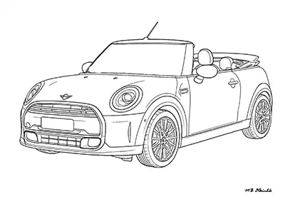 Mini Cooper Cabrio – Araba Boyama Sayfası