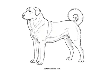 Güçlü Sivas Kangal Köpek Boyama Sayfası