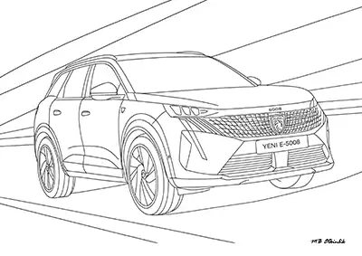 Peugeot 5008 – Araba Boyama Sayfası