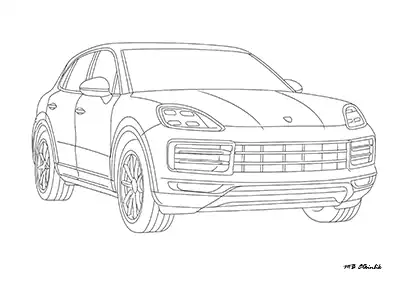 Porsche Cayenne – Araba Boyama Sayfası