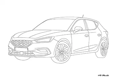Seat Leon – Araba Boyama Sayfası