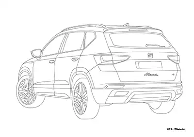 Seat Ateca – Araba Boyama Sayfası