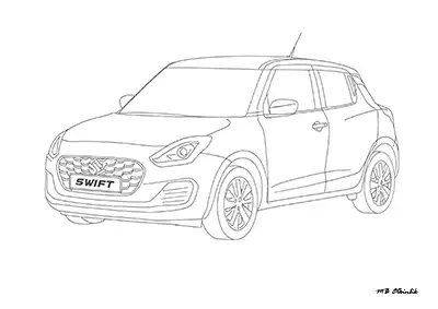 Suzuki Swift – Araba Boyama Sayfası