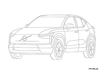 Volvo EX30 – Araba Boyama Sayfası