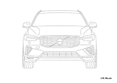 Volvo XC60 – Araba Boyama Sayfası