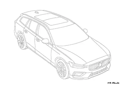 Volvo V60 – Araba Boyama Sayfası