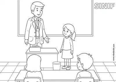 1. Sınıf Hayat Bilgisi - Okulumu Keşfediyorum Boyama Sayfaları