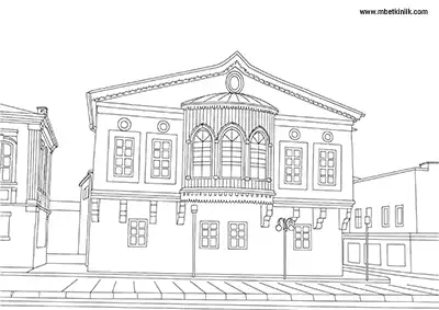 Kayseri Eski Kayseri Evi Boyama Sayfası