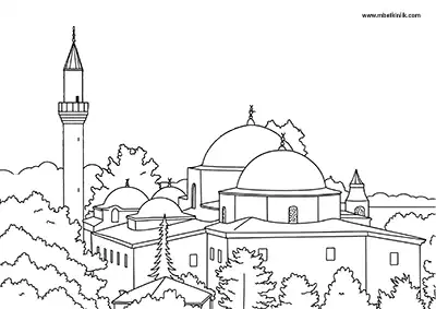 Bursa Yıldırım Beyazıt Camii Boyama Sayfası