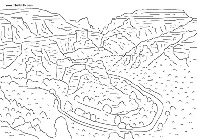 Uşak Ulubey Kanyonu Boyama Sayfası