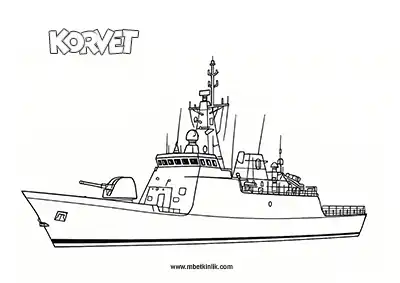Deniz Yolu Taşıtı: Korvet Boyama Sayfası