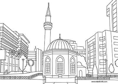 İzmir Konak Yalı Camii Boyama Sayfası