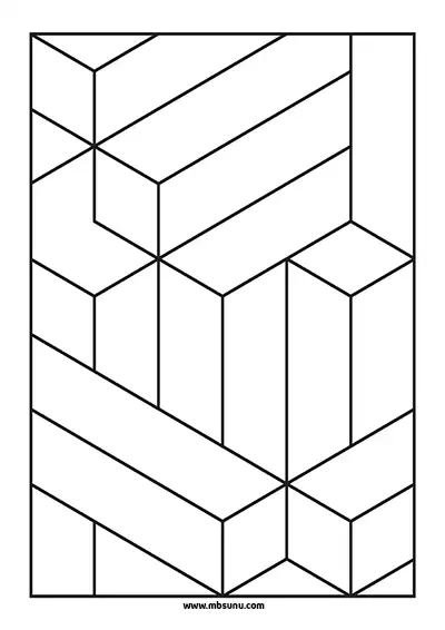 3D Geometrik Boyama – Model 1