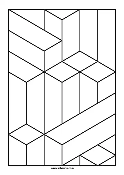 3D Geometrik Boyama – Model 2