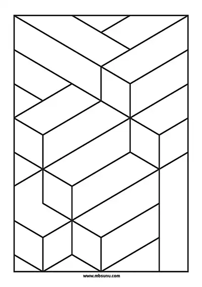 3D Geometrik Boyama – Model 3
