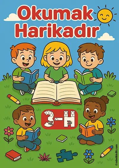 3-H Sınıfı Kapı Posteri – Okumak Harikadır (Model 4)