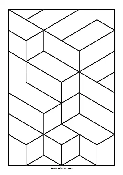 3D Geometrik Boyama – Model 4