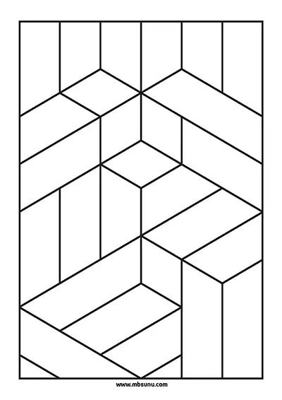 3D Geometrik Boyama – Model 6