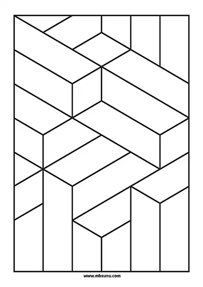 3D Geometrik Boyama – Model 7
