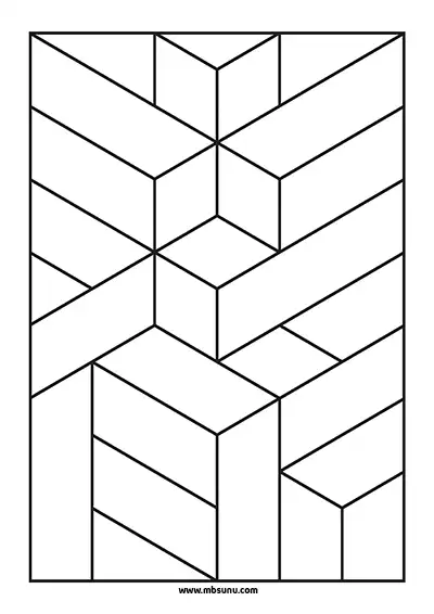 3D Geometrik Boyama – Model 8