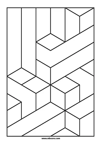 3D Geometrik Boyama – Model 9